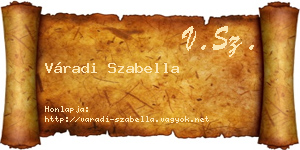 Váradi Szabella névjegykártya