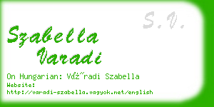 szabella varadi business card